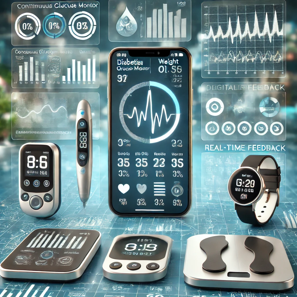 GLP-1 digital trials for diabetes and obesity data tracking on app